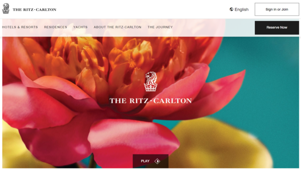 THE RITZ-CARLTON 홈페이지