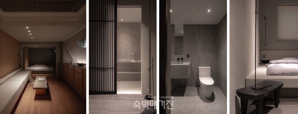 (After)(왼쪽부터) 다락, 핸드레일 연출, 욕실, 소해